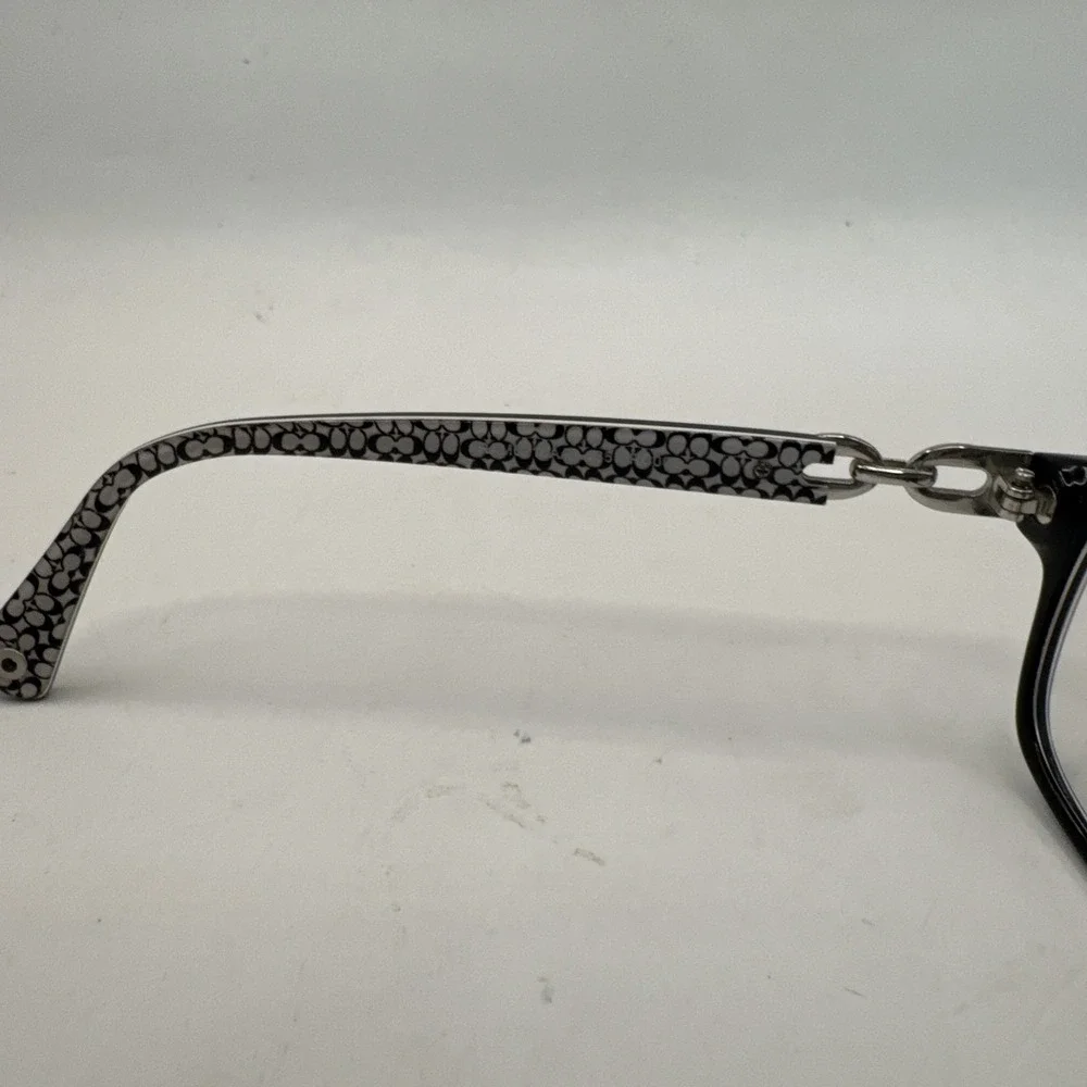 COACH EYEGLASSES FRAMES ONLY HC6052(FANNIE) 5214 BLACK/WHITE SIG C 52-16-135